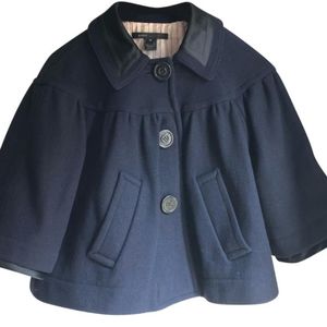 Marc Jacobs Navy A-line Wool Coat